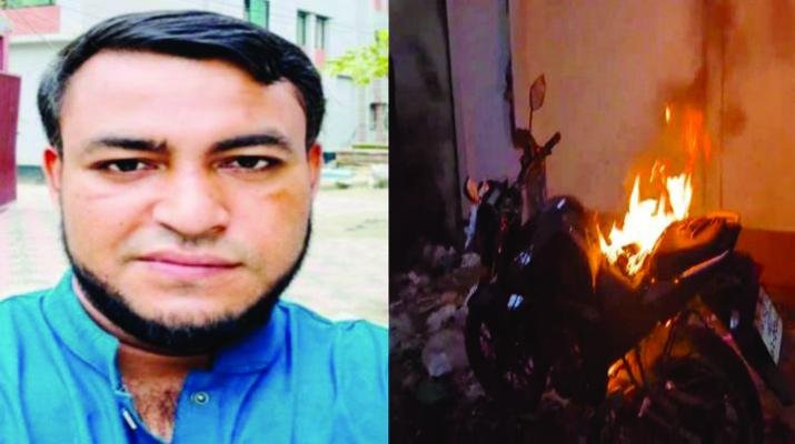 কুতুবপুরে চাঁদা না পেয়ে ব্যবসায়ীর হোন্ডা জ্বালিয়ে দেয়ার অভিয...